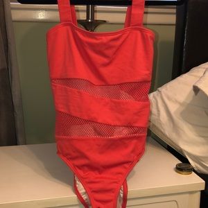 Hot pink Carmen Marc valvo one piece